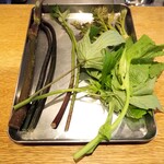 スガハラ - 山ウド + しどけ + アイコ + どほな + 蕨 + タラの芽