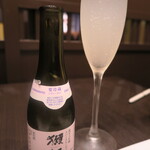 品川 和食 三福 - 獺祭スパークリング