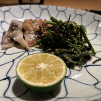 富小路 やま岸 - とり貝　しおで　山のアスパラガス