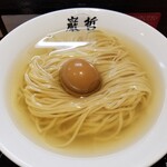 ラーメン巌哲 - 冷やかけ＋半熟煮玉子