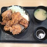 伝説のすた丼屋 - ミニ鬼盛りすたみな唐揚げ丼