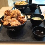 伝説のすた丼屋 - ミニ鬼盛りすたみな唐揚げ丼