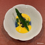 御料理 寺沢 - オオナルコユリをキャビアと黄身酢で