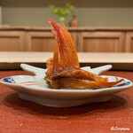 御料理 寺沢 - 喜知次のカマ下の揚げ焼