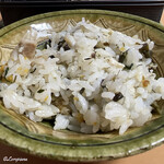 御料理 寺沢 - のどぐろと海胆と蕨の炊込みごはん