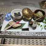 八王子 ステーキ 鉄板焼 いわ倉亭 - 季節の前菜盛り合わせ