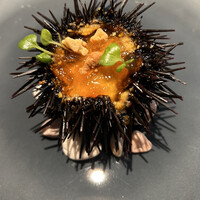 しまなみふれんち Murakami - 雲丹とトマト、美豊卵のスクランブルエッグ、コンソメジュレ