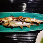 富小路 やま岸 - 稚鮎炭焼き(京都嵐山)