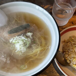 麺屋翔 - 半チャーハンセットの塩(あっさり系)+半チャーハン(950円)