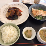 くまもと中央カントリークラブ - 柔らか黒酢酢豚と棒棒鶏サラダ