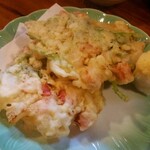 菊乃家本店 - アスパラベーコンかき揚