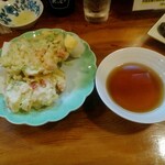 菊乃家本店 - アスパラベーコンかき揚