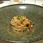 リストランテ カノフィーロ - 礼文産ムール貝ととうやのアーリオオーリオ　スパゲッティ