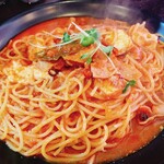力パスタ - アラビアータ 麺2倍のモッツァレラトッピング