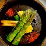 Teppanyaki asparagus