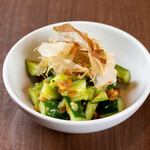 Cucumber with miso sauce