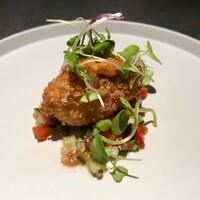 malca - 能登 中野さんの真河豚の白子のフライ モホソース 江戸前ハーブ