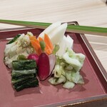 御料理 良所 - 漬物各種