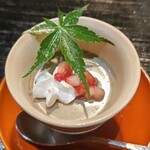 御料理 良所 - ほうじ茶のデザート