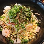 Soba To Aburiyaki Oku Izumo - 薬味を載せた