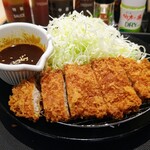 Matsunoya - 味噌ロースカツ定食 御飯大盛500円 コロッケ50円