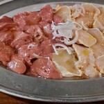 QWAN - 鶏レバーと鶏むね肉のカルパッチョ  合い盛りで950円