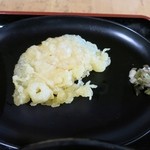 道の駅 かわもと - サービスの天ぷらとミョウガ