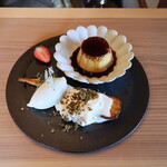 さじこよみ - 有機人参のオーブン焼き　veganカモミールと豆乳ジェラート　プリン