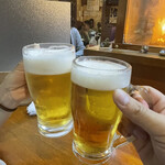 停主 - 旅行初日お疲れ様、ビールで乾杯♪(*^^)o∀*∀o(^^*)♪