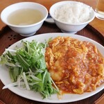 中華料理 信悦 - 海老と玉子のチリソース♪