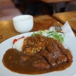 珈琲 えすけえ - カツカレー、スープ付き