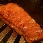 大同苑 - 前沢牛特選カルビ（限定） 焼けた