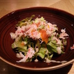 鉄板焼 天 本丸 - ずわい蟹のサラダ