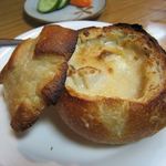 つくし - ホタテのパン詰めグラタン201308