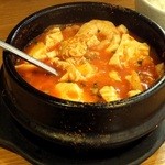 Nikkori Makkori - ランチセットの純豆腐チゲ