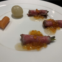 鉄板焼き あさひ - 春山菜とローストビーフ