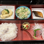 わさびと魚 - 松花堂弁当　1,100円