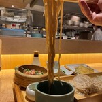 Obanzai Aburiyaki Sake Nana - せいろ蕎麦と手桶寿司　旬の天婦羅添え　1580円　+　蕎麦大盛り　320円