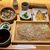 菜な - 料理写真:せいろ蕎麦と手桶寿司　旬の天婦羅添え　1580円　+　蕎麦大盛り　320円