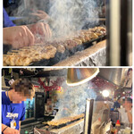 Yakitori Banchou - 炭火で焼かれる焼き鳥たちのモクモクと
                        香ばしい香りに包まれながら‥