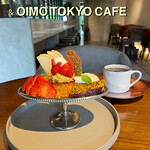 & OIMO TOKYO CAFE - 【数量限定】 『蜜芋のプリンアラモード¥1,750』 『Blend Coffee¥650』  ※SET DRINK-¥200