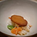 温石 - 食べられる方だけと仰ったお替りご飯。勿論頂ます。唐墨の塩気と濃厚な旨みが良く合ます。