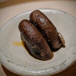温石 - 「玉取原木椎茸」香りも食味も強くて、口に入れるとふわ～っとなる。