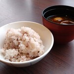 京鴨一羽買いと京のおばんざい 市場小路 - 五目米・味噌汁