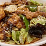 楡林 - 回鍋肉定食（豚肉の味噌炒め定食）(\1,200) 回鍋肉