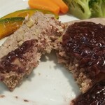 キッチン ブルー グローブ - テリーヌの断面、今回は挽肉なので、少し固めです