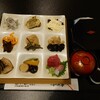 Taniya - 料理写真:●お昼膳（昼のみ）1,200円
▷おかず
9つの仕切られたマスには9品の
美味しいおかずが載ってた。