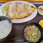 お食事の店 伸ちゃん - 豚バラのニラ玉 定食