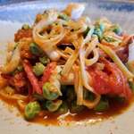 Osteria della Capanna - ハリイカとエンドウ豆のラグー、タリオリーニ④