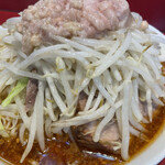 ラーメン二郎 - ラーメン小　SK半分　コール：ヤサイ アブラ
